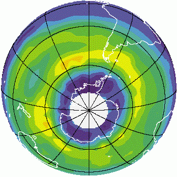 Ozone Hole Map